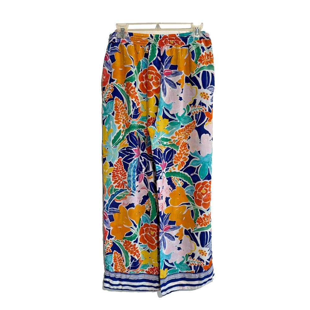 Anthropologie Sisters Gulassa Floral Pants boho chic resort chic vacation Size S - Picture 3 of 9
